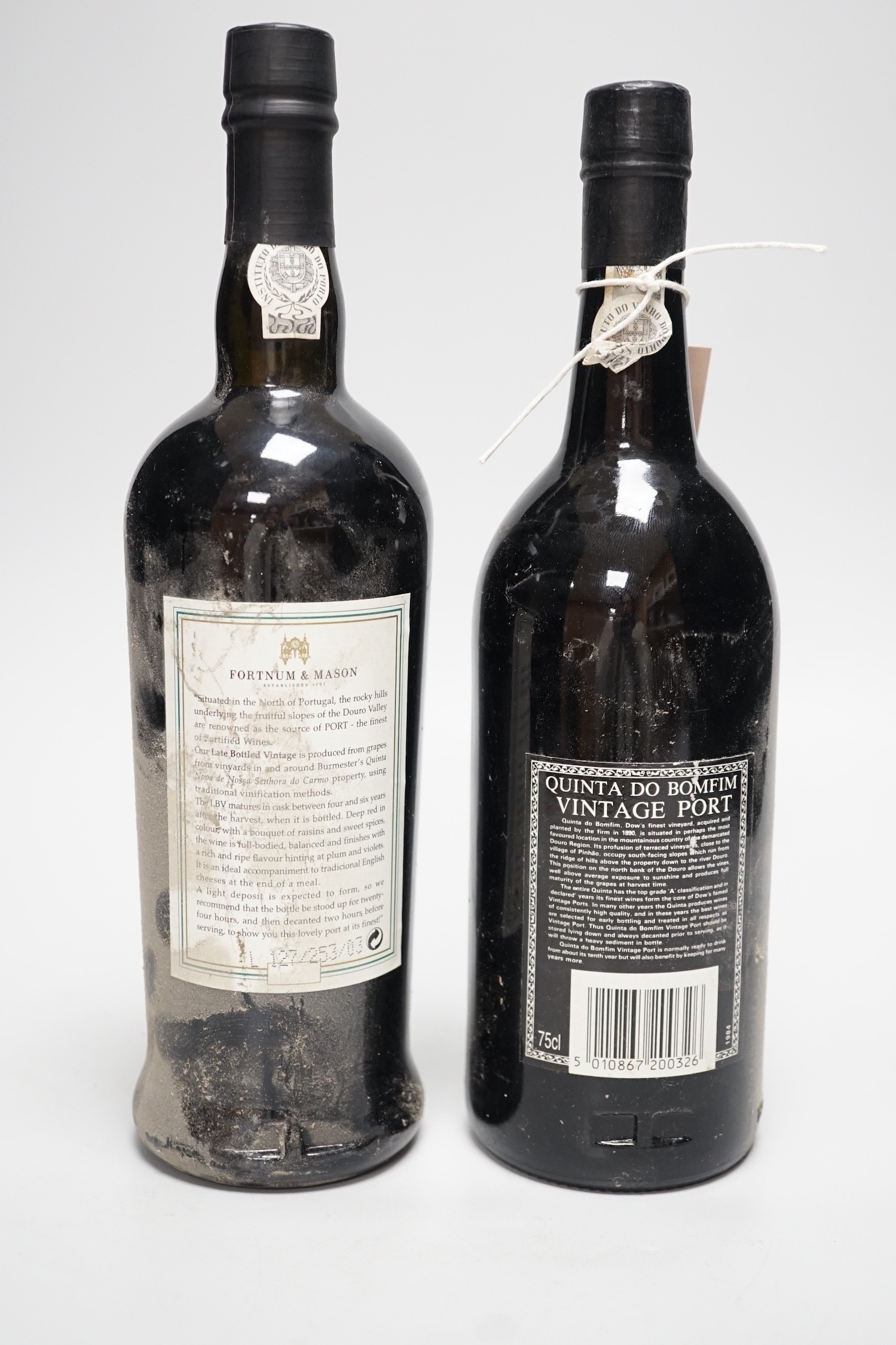 Two bottles of port including a Dow’s 1984 vintage port